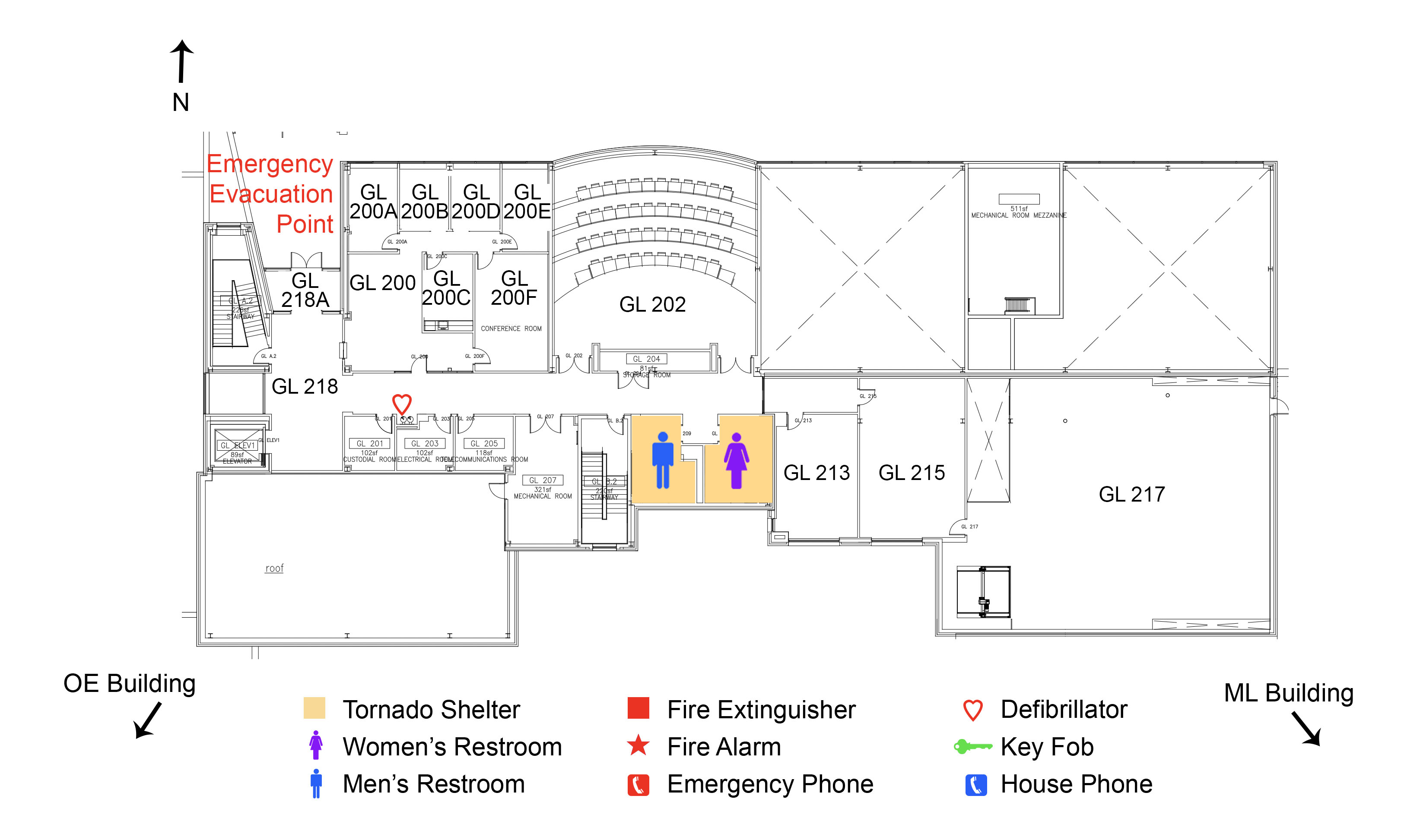 Great Lakes Regional Training Center second floor map