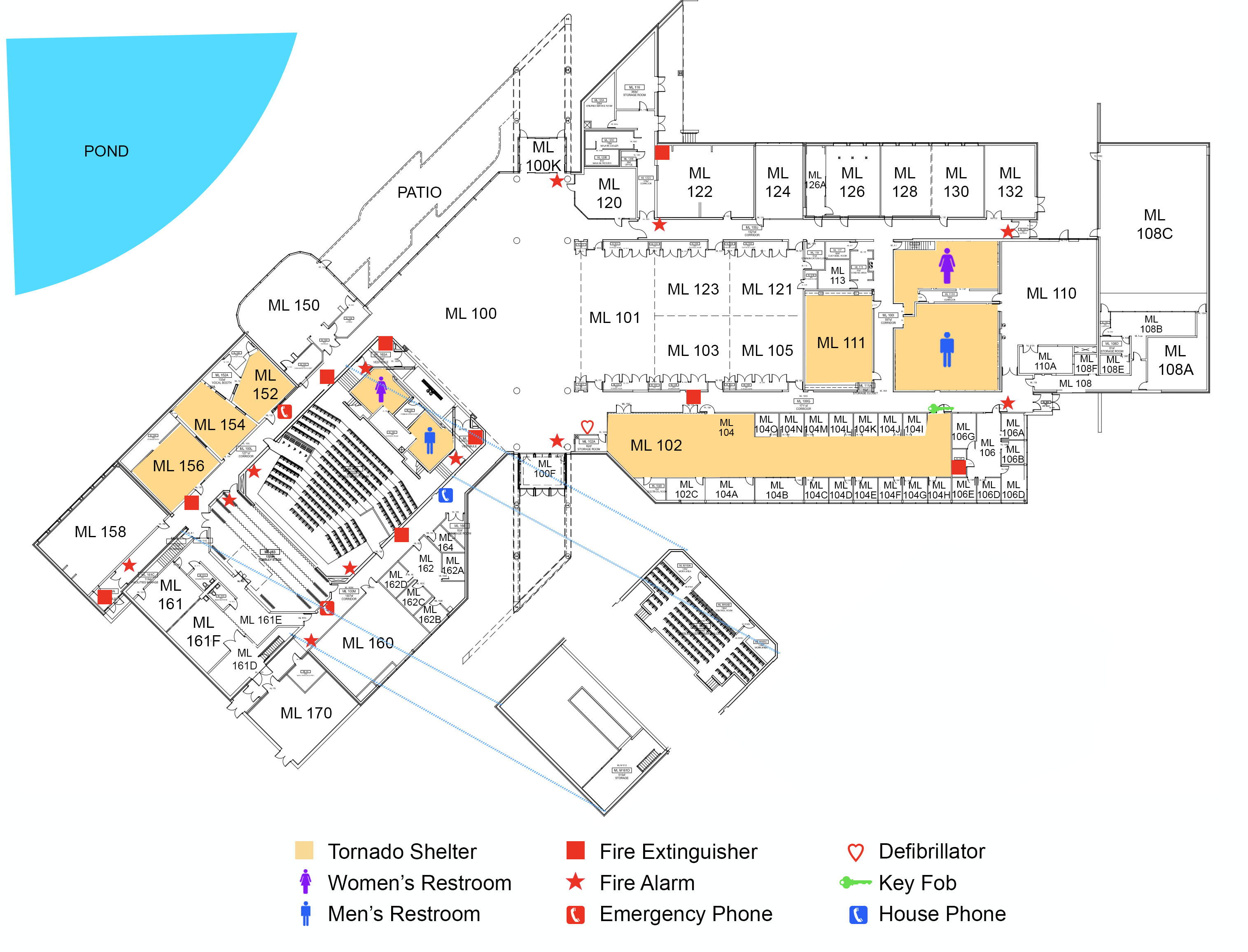 Morris J. Lawrence Building first floor map