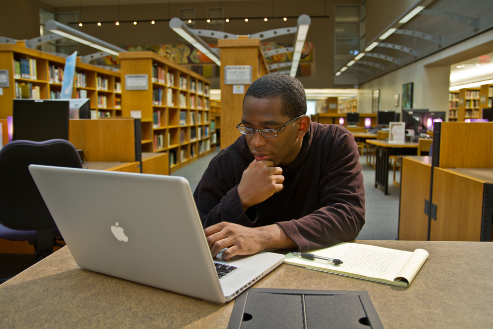 student on laptop