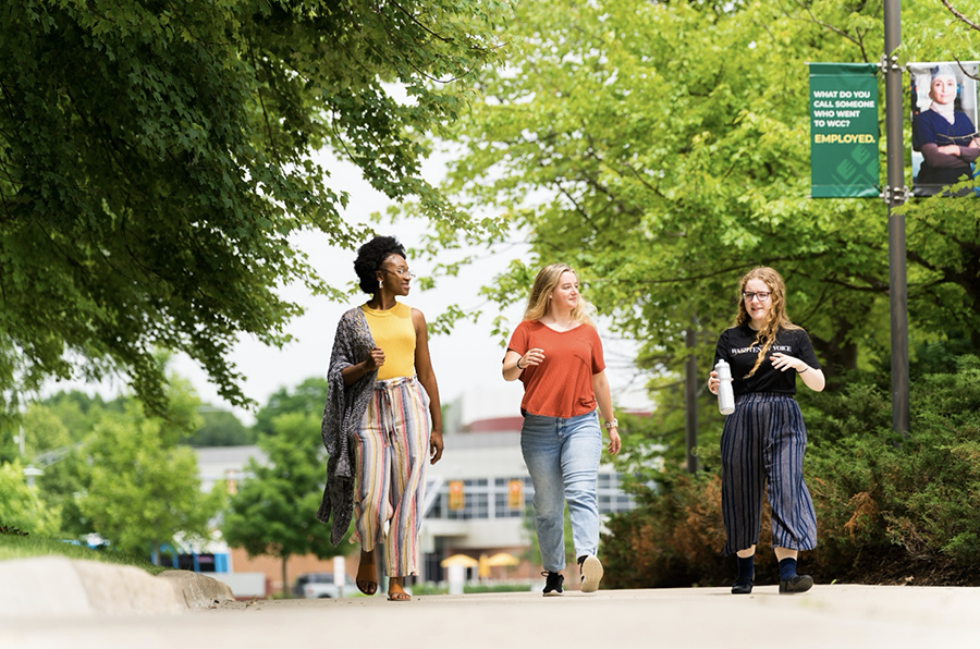 Students on campus