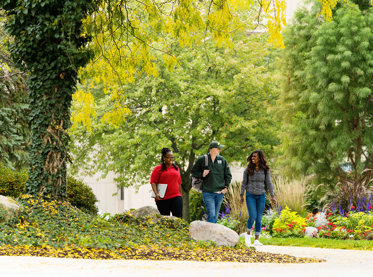 Students on campus