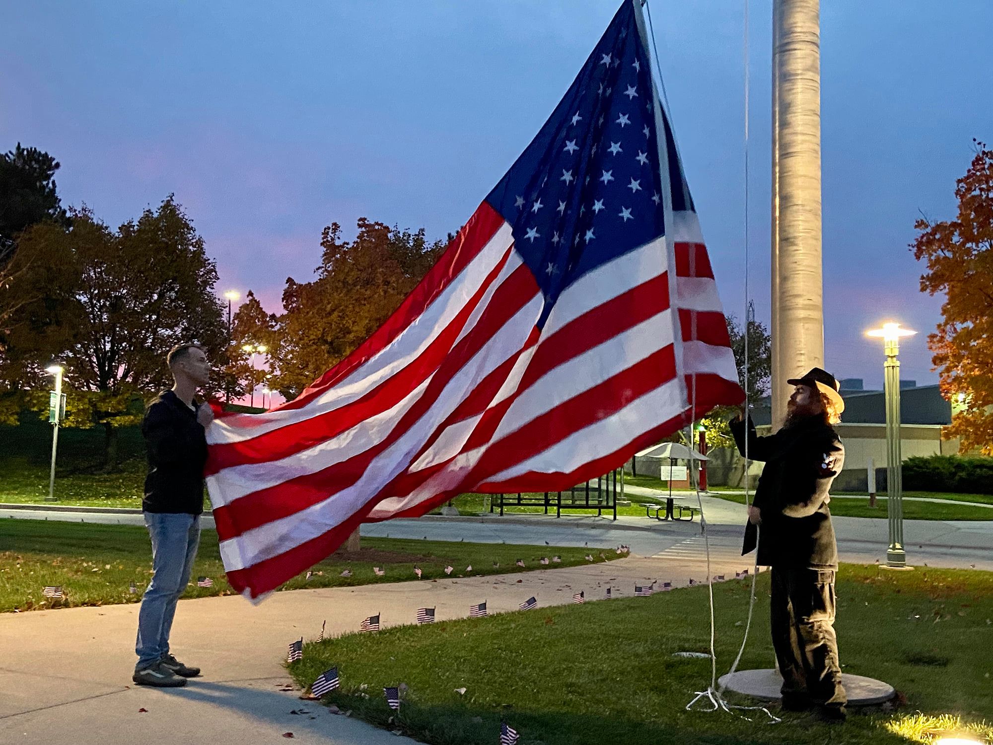 flag raising