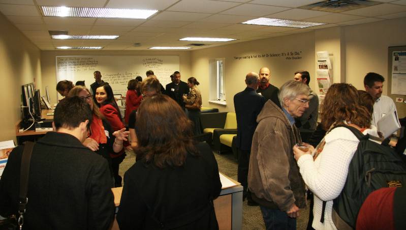 Full house at the Entrepreneurship Center’s Open House: spotlighted entrepreneurs, WCC students, faculty, staff and community members