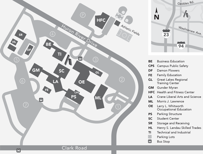 Campus and Parking Map